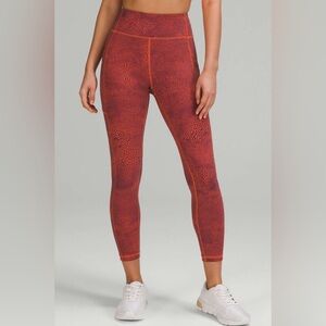 Invigorate High-Rise Tight 25” in Crackle Glaze Vintage Orange Larkspur